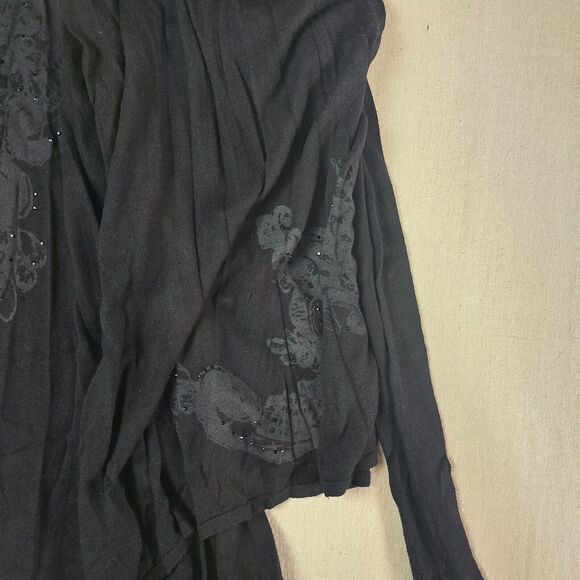 Romeo & Juliet Couture Women's Large Graphic Cardigan Sweater Size Small - Picture 8 of 12